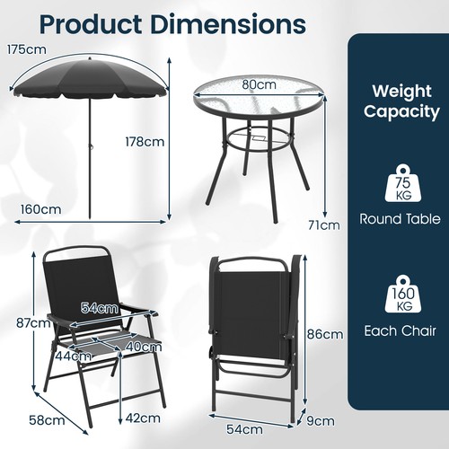 Patio dining set piece - piece, table