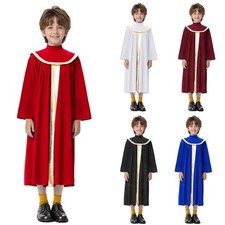 Kids Boys Girls Choir  Baptism Robe Worship Praise Dance Costume Graduation Gown