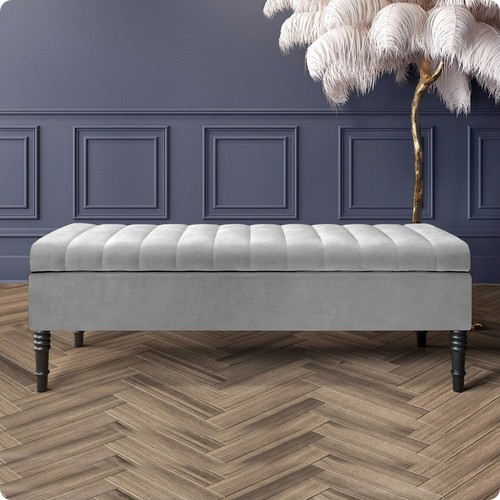 Velvet ottoman bench shoe - bench,,