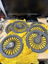 6x large cast iron train model making wheels HEAVY & large