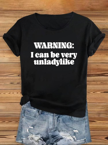 Womens funny warning print - womens,