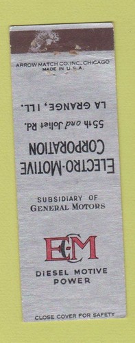 Matchbook cover elecro motor - cover,