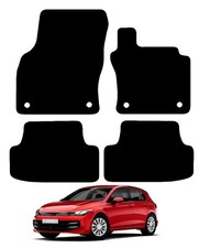 For Volkswagen Golf MK7 (12 - 17) Tailored Black Car Floor Mats Carpets 4 Clips