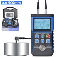 Digital Ultrasonic Thickness Gauge Tester Meter 0.8-500mm For Steel Metals Glass