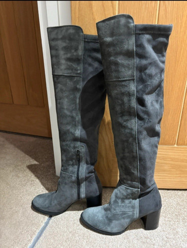 Dune grey suede over - suede, knee