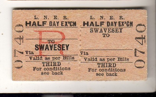 Railway ticket lner - ticket,