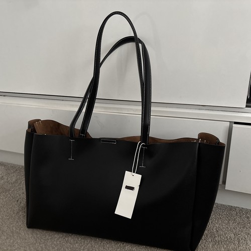 Black faux leather tan - m&s, &