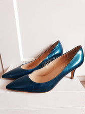 L.K. Bennett Audrey Bright Blue Patent Leather Court Shoes UK 5 EU 38