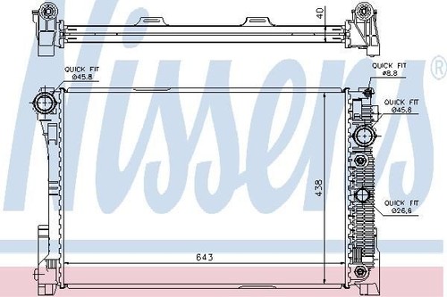 Nissens radiator for - for, mercedes