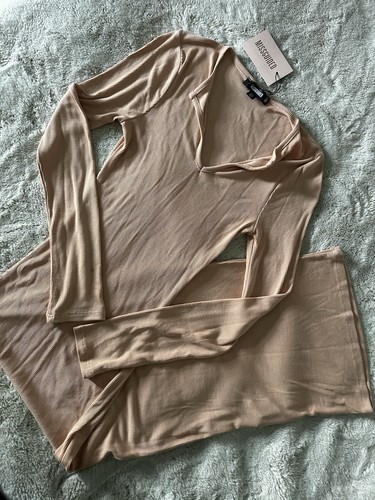 Missguided beige ribbed - missguided,