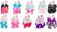 Set of 2 JoJo Siwa Large Bows Dancer Hair Bow Accessory Girls Party Fun Genuine