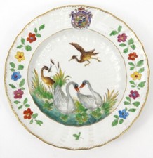 Naples porcelain plate raised