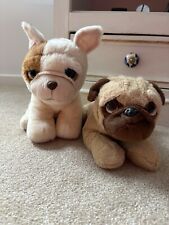 TY BEANIE BABIES Plush Houghie Pug Teddy Dog Pug 21 Keel Pugsley Set Of Two PUGS