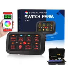 8 Gang RGB Switch Panel Auxiliary Multifunction APP Control Car Boat Marine SUV