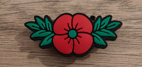 Remembrance poppy shoe charm - remembrance,