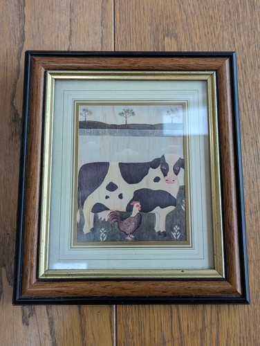 Primitive folk art framed - primitive,