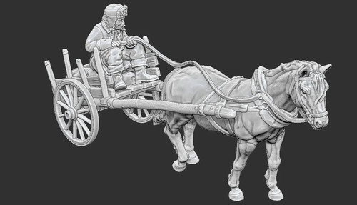 Wwii finnish horse - drawn, cart