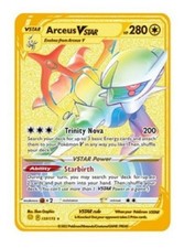Pokemon gold metal card - gold,