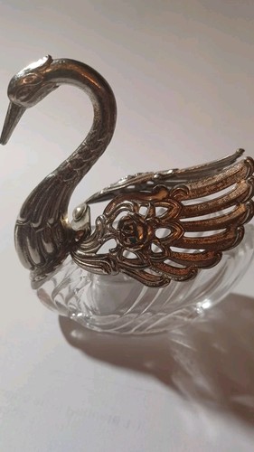 Vintage silver plated swan - plated,