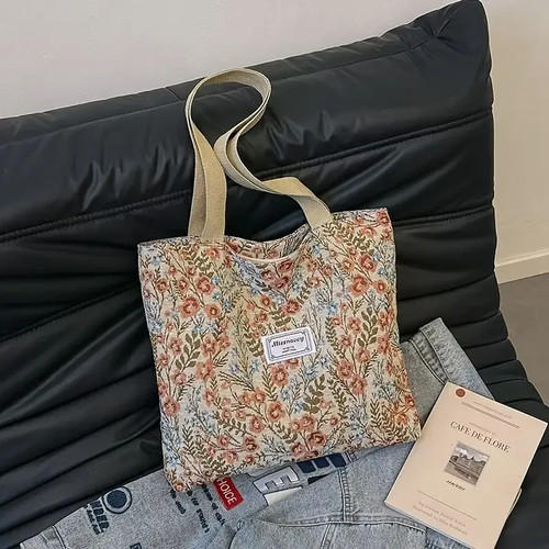 Vintage floral tote bag - vintage,
