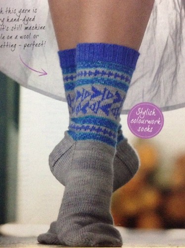 Ladies fair isle socks ply - 4,