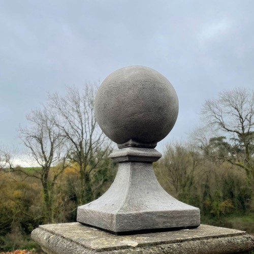 Ball finial stone garden - finial,