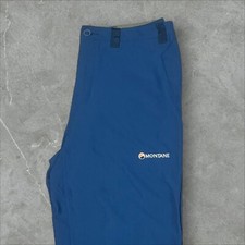 Mens Blue Montane Terra Pants Walking Cargo Trousers (Size S Regular) J375