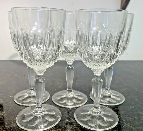 Pressed glass wine glasses - pressed,