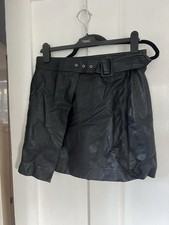 Black Faux Leather Skirt Warehouse