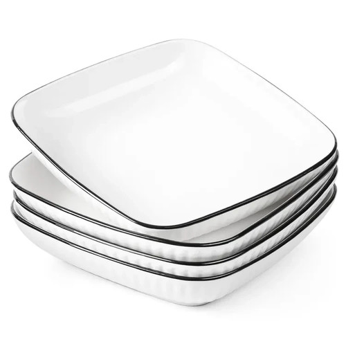 Square pasta bowls - square, set