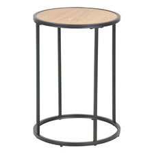 Black Metal Round Side Table
