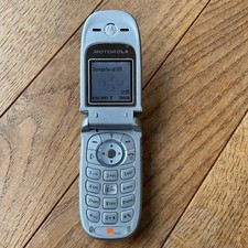 Motorola V220 Flip Mobile Phone Fully Working But Locked To Orange Network 