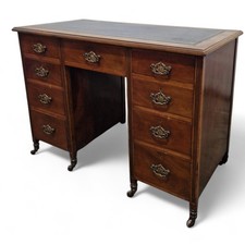 Victorian Green Leather Desk