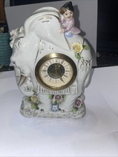 Porcelain Elephant Clock Boy