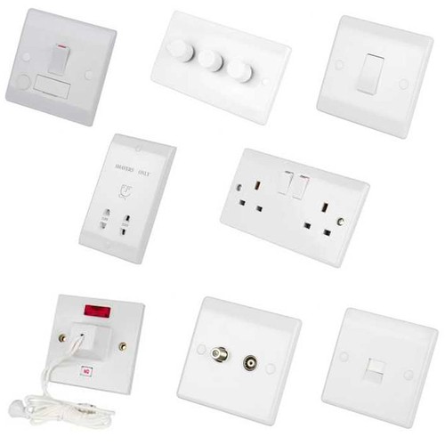 Slim white plastic electrical - plastic,