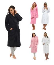 Womens Pure 100% Cotton Luxury Towelling Bath Robes Dressing Gowns Size Uk 6-16