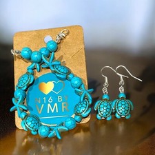 Turquoise Turtle & Starfish