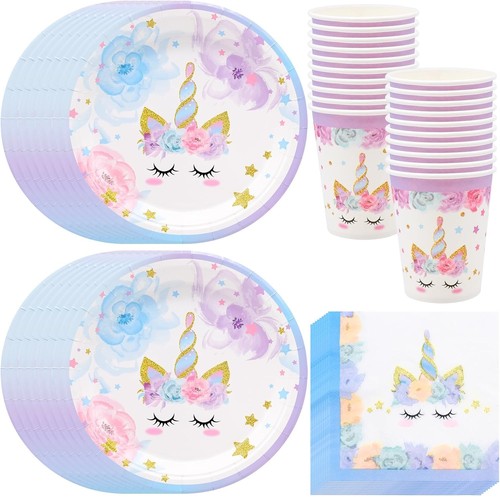 Unicorn party tableware - unicorn, set