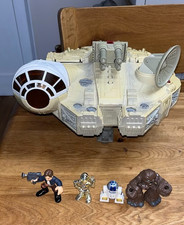 Star Wars Millenium Falcon Hasbro Playskool 2001  and Figures Bundle Han CP30 R2
