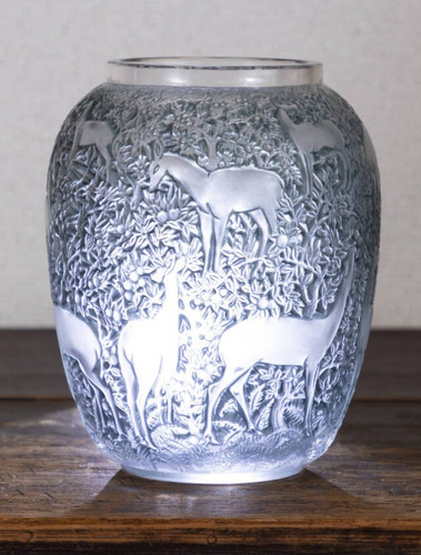 Lalique biches vase no 1082 - lalique,