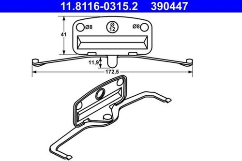 Brake caliper spring - brake,