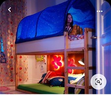 Ikea Kura Blue Spots Childrens Bed Tent Canopy RRP £40