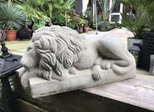 Detailed Large Lion On Plynth Latex Mould Fibreglass Case to make garden statue