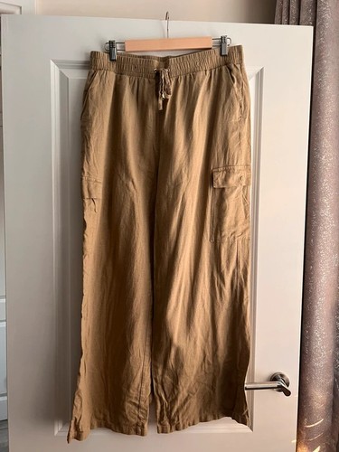 Linen rich cargo trousers - cargo,