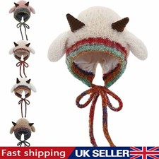 Creative Antler Hat & Bag 2-in-1 – Festive Reindeer Knitted Christmas Beanie UK~