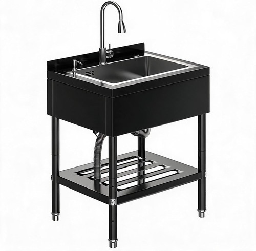 Freestanding utility sink - sink, w/