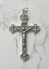 Large crucifix cross pendant - crucifix,