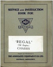 AEC REGAL Mk1 SINGLE DECKER BUS (7.7L DIESEL) ORIG. 1940 FACTORY SERVICE MANUAL