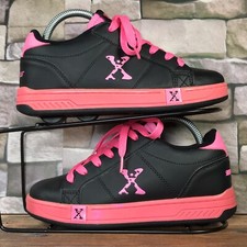 Sidewalk Sport Lane Teen’s Black / Pink Wheeled Skate Shoes - UK 3 / EU 35