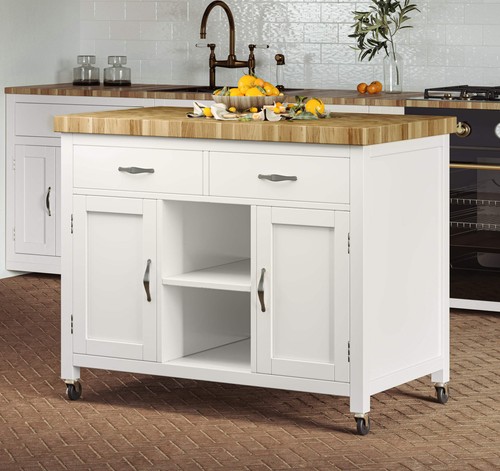 White kitchen island with - kitchen,